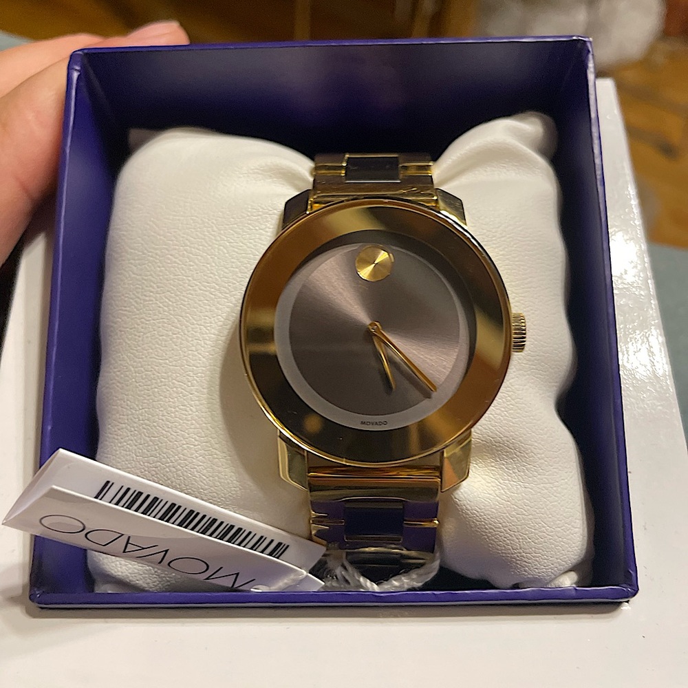Slightly used Gold Movado watch bracelet